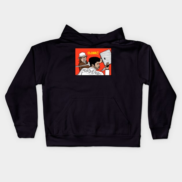 Briefcase Slap! Kids Hoodie by Raffiti